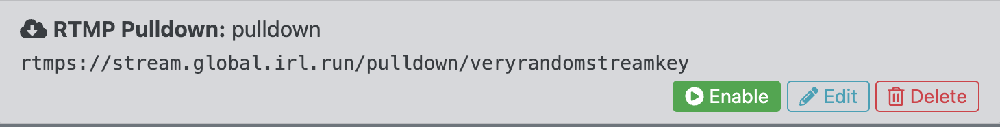 RTMP Pulldown Settings